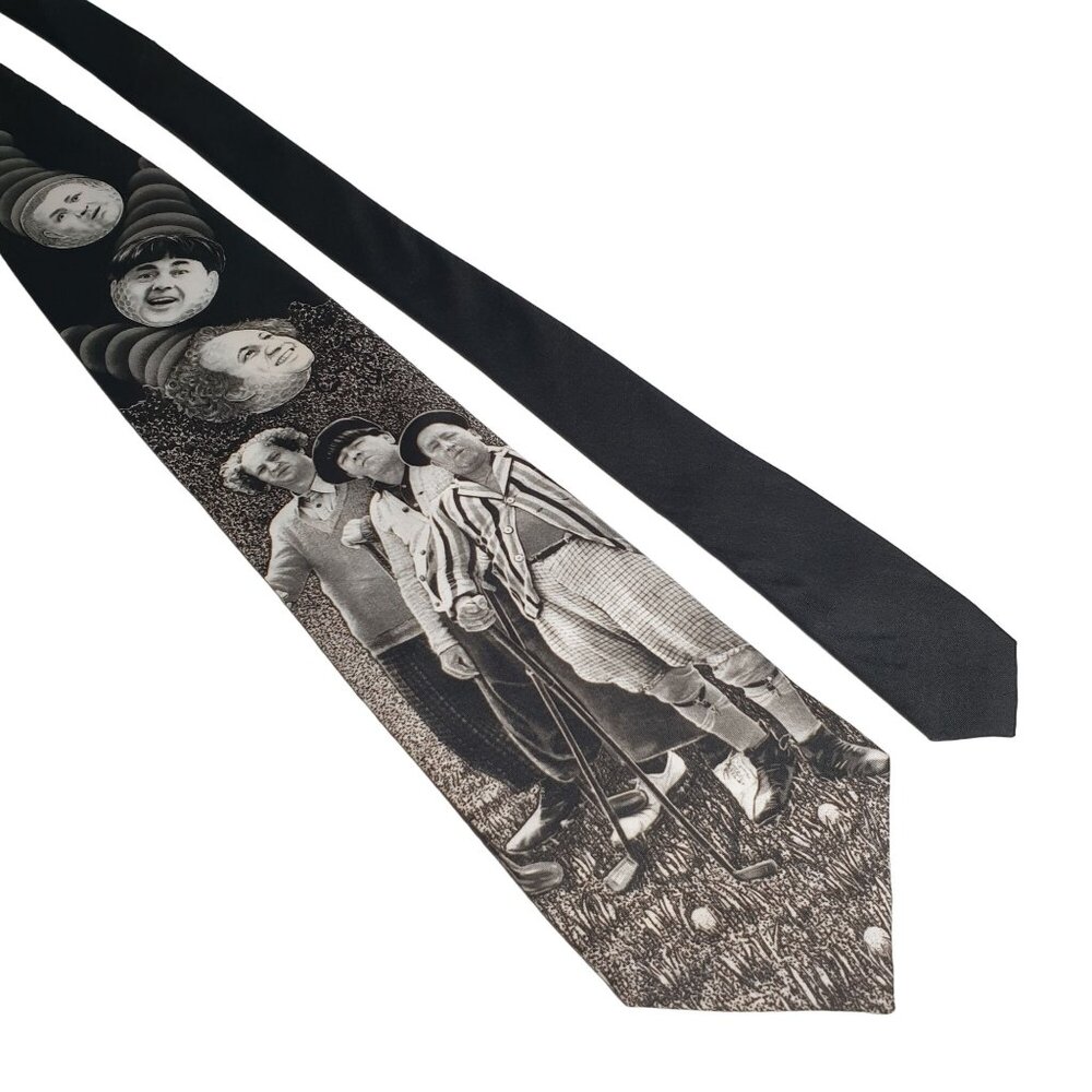 The Three Stooges Ralph Marlin Novelty Necktie Golfing Sports Vintage Comedy